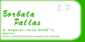 borbala pallas business card